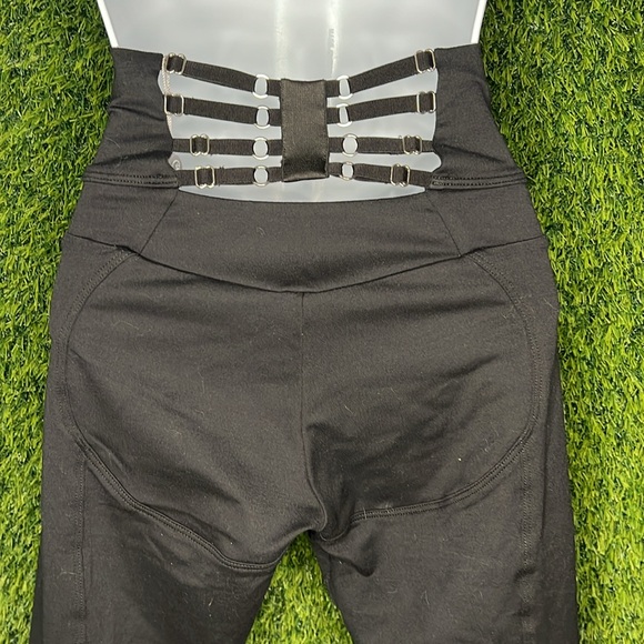 Rare! NWT Bombshell Sportswear Divine Adjustable Waist Black Leggings M - Picture 4 of 7
